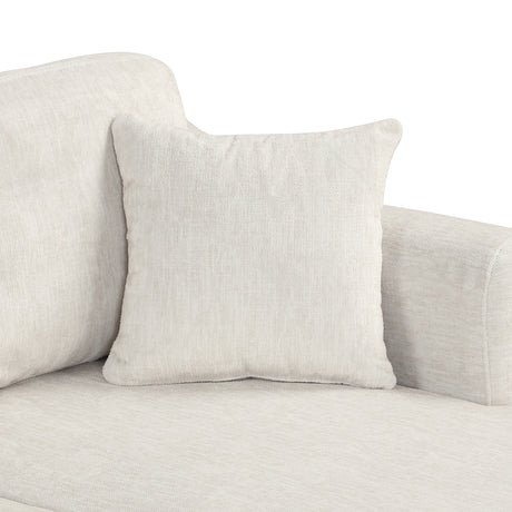 Contemporary U-shaped Sectional Sofa with Movable Storage Ottoman, White Chenille 111.8' - sold by Home Elegance USA