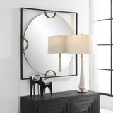 Hinson Square Mirror - Black by Uttermost - View 2