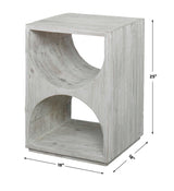 Hans Side Table - White by Uttermost - View 5