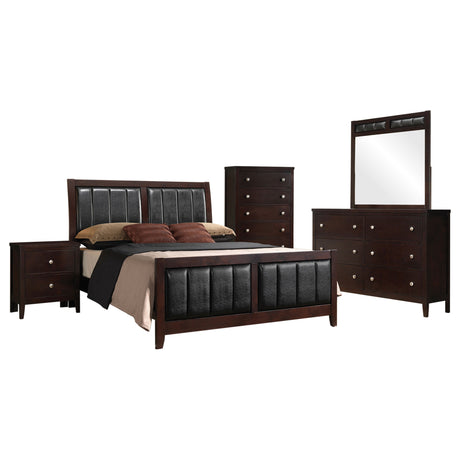 Pocatello Cappuccino 5-piece Eastern King Bedroom Set - sold by Home Elegance USA