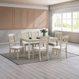 Antique Gray Finish Beautiful Dining Set 7pc Table and 6 Side Chairs Set Wooden Furniture, Contemporary Formal - sold by Home Elegance USA