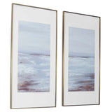 Coastline Framed Prints (Set of 2) - Light Brown / White by Uttermost - View 4