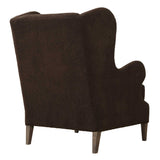 Serpentine Brown Fabric Accent Chair - Dark Brown by Uttermost - View 6