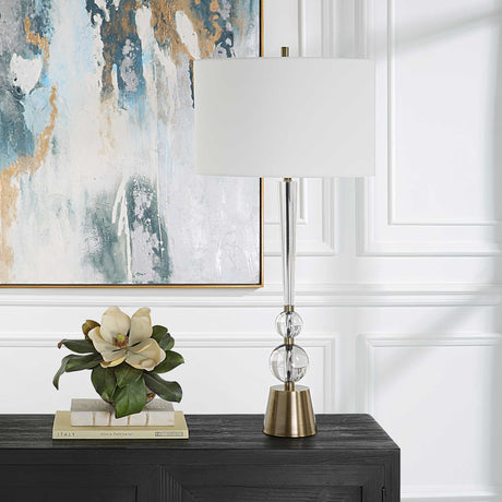 Annily Crystal Table Lamp Brass - Yellow by Uttermost - View 3