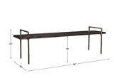 Chandos Wooden Bench - Dark Gray by Uttermost - View 6