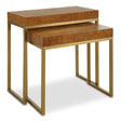 Burl-esque Wooden Nesting Tables (Set of 2) - Light Brown by Uttermost - View 1