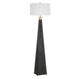 Lathey Tapered Floor Lamp - Black by Uttermost - View 5