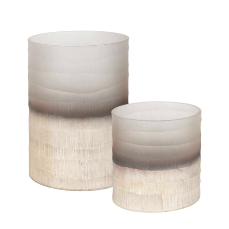 Ombra Modern Vases (Set of 2) - Beige / Gray by Uttermost - View 4