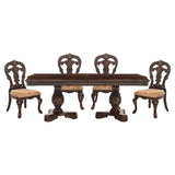 Beautiful Traditional Design 1pc Rectangular Dining Table with 2x Extension Leaf Cherry Finish with Gold Tipping | Home Elegance USA