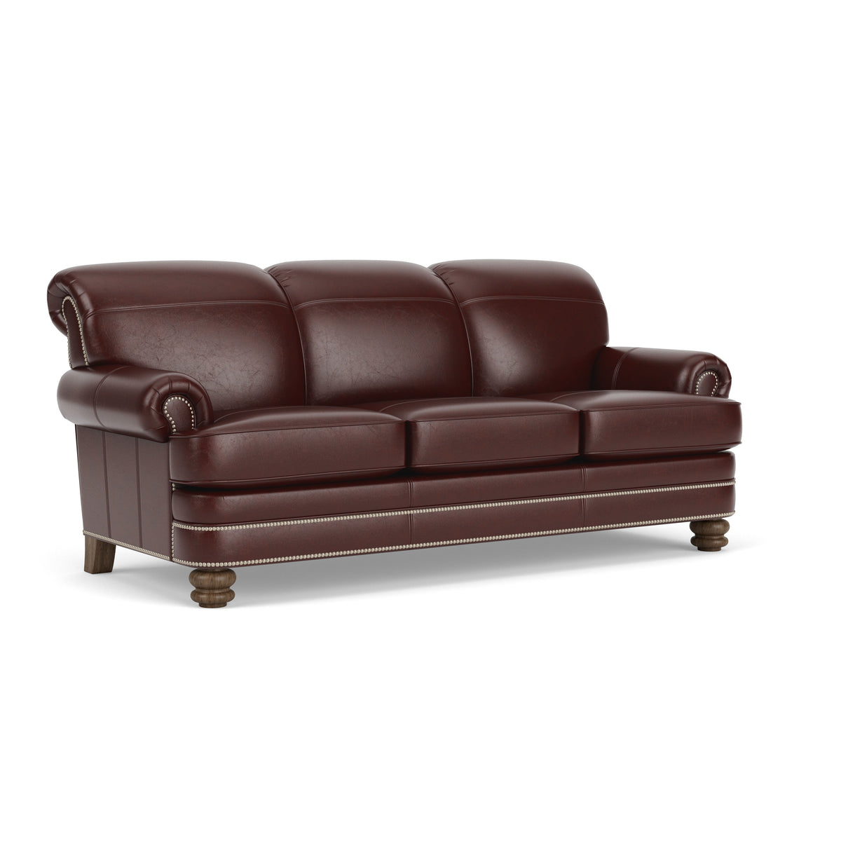 Bay Bridge Leather Sofa, Nailhead Trim | Flexsteel