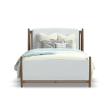 Verona Queen Upholstered Bed - White / Light Brown | Flexsteel