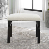 Diverge White Shearling Small Bench by Uttermost - View 3