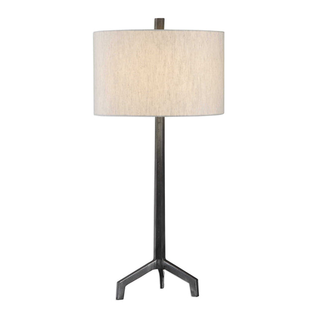 Ivor Cast Iron Lamp - Black / Beige by Uttermost - View 1