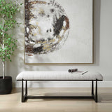 Midas Long Bench - Black / White by Uttermost - View 2