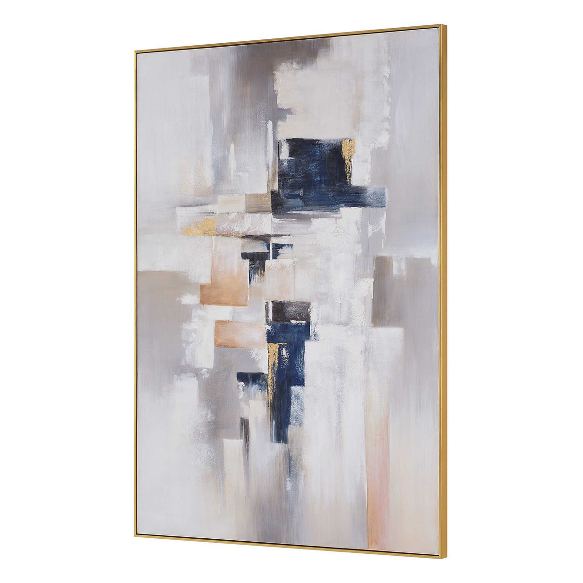 Waterfront Geometric Abstract Art - Gray by Uttermost - View 4