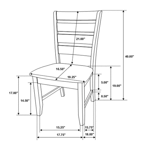 Dexter Grey and Dark Grey 5-piece Rectangular Dining Set - sold by Home Elegance USA