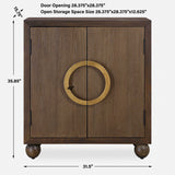 Mayenne 2 Door Wood Cabinet Oak - Dark Brown by Uttermost - View 10