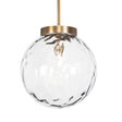 Gaia 1 Light Watered Glass Pendant Brass - Gold by Uttermost - View 1