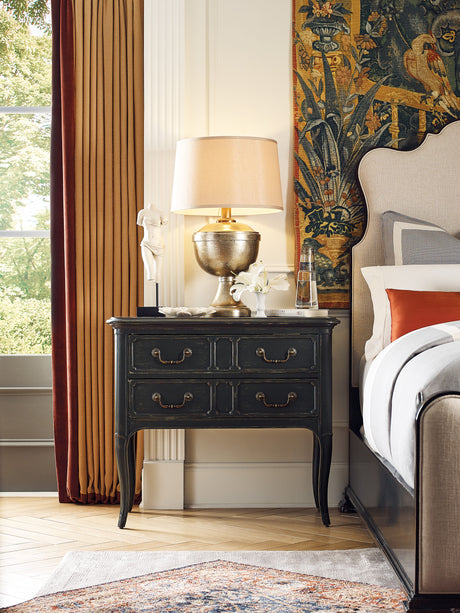 Charleston Two-Drawer Nightstand - Black by Hooker Furniture - View 3