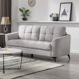 Callie Light Gray Velvet Fabric Sofa | Home Elegance USA