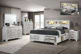 Soul Modern Style Queen 5PC Bedroom Set Made with wood in White(CA Inventory)