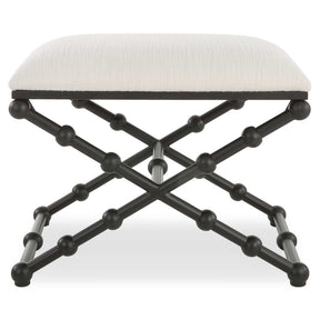 Iron Drops Small Bench - White / Black by Uttermost - View 1