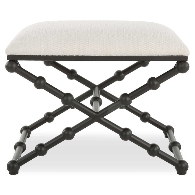 Iron Drops Small Bench - White / Black by Uttermost - View 1