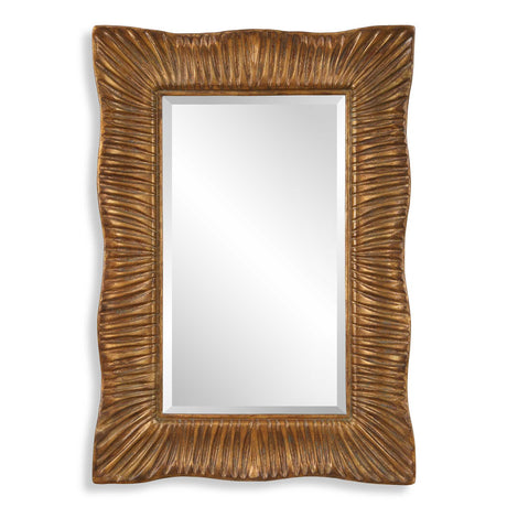 Emerson Scalloped Antique Gold Mirror by Uttermost - View 1