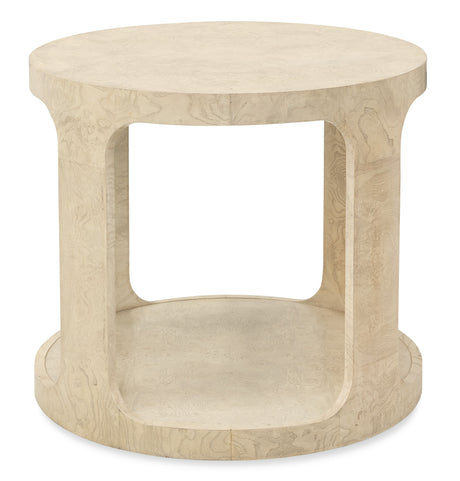 Archives Round End Table Alabaster - Beige by Hooker Furniture - View 3