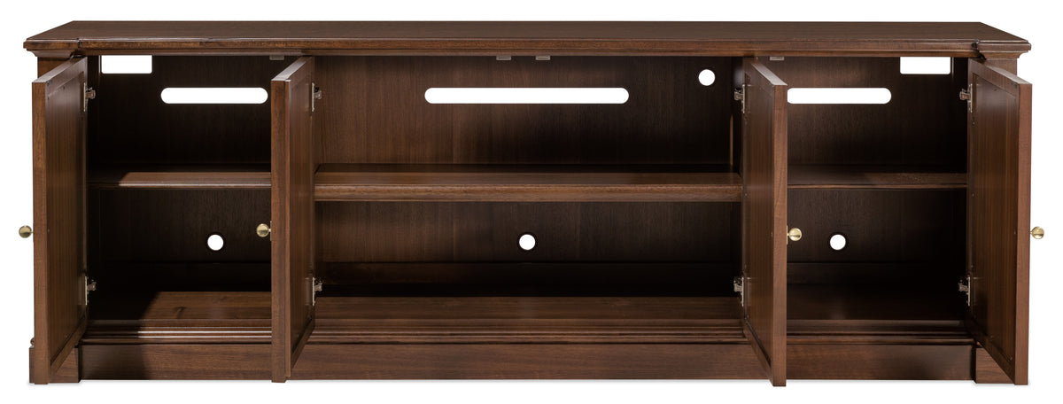 Archives Entertainment Console - Dark Brown / Beige by Hooker Furniture - View 5