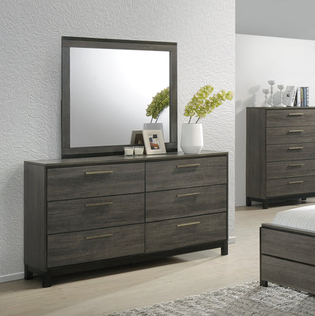 Ioana Antique Grey Finish Wood Bed Room Set, Queen Size Bed, Dresser, Mirror, Night Stand, Chest - sold by Home Elegance USA