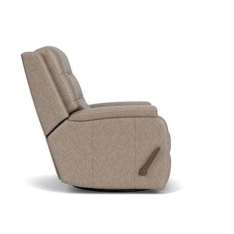 Arlo Transitional Leather Swivel Gliding Recliner | Flexsteel