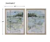 Far Away View View Framed Prints - Light Blue / Yellow by Uttermost - View 7
