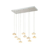 Spanish Alabaster Rectangular Chandelier // Chrome  | Finesse - Home Elegance USA