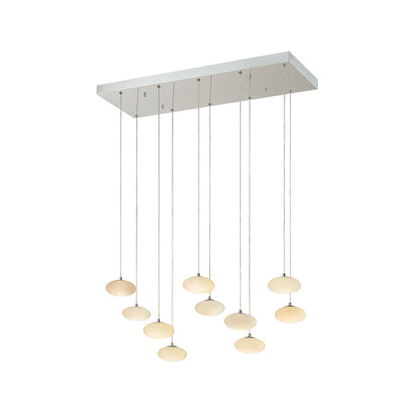 Spanish Alabaster Rectangular Chandelier // Chrome  | Finesse - Home Elegance USA