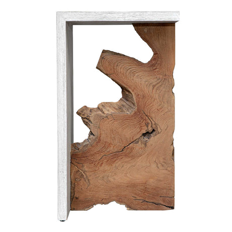 Intersect Modern Accent Table - White / Light Brown by Uttermost - View 6