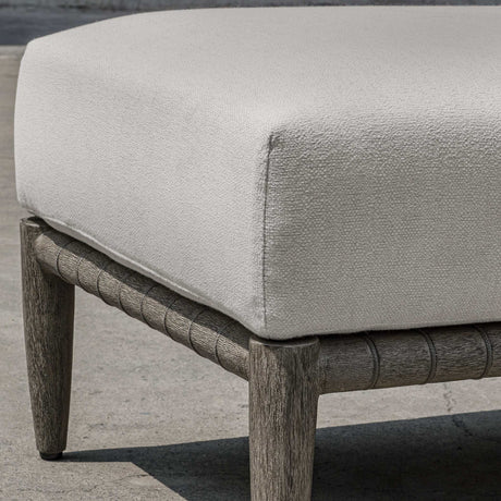 Borneo Cushion Outdoor Ottoman - White by Uttermost - View 3