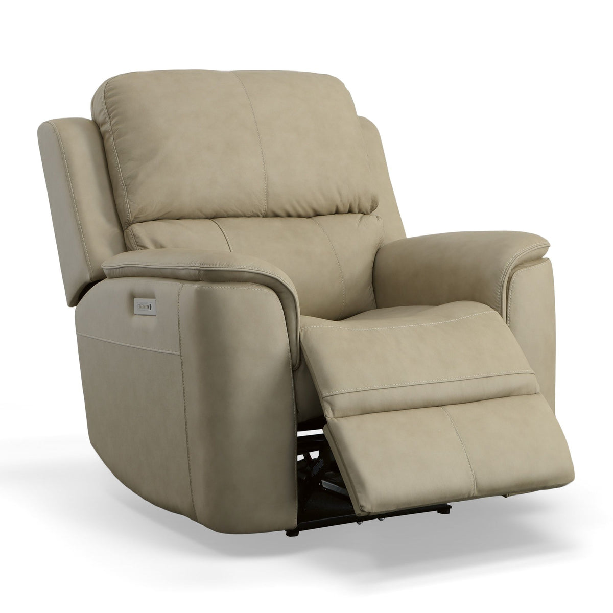 Henry Power Recliner With Power Headrest & Lumbar - Beige | Flexsteel