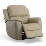 Henry Power Recliner With Power Headrest & Lumbar - Beige | Flexsteel