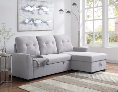 Amboise - Sectional Sofa - Light Gray Fabric - 55550 - Home Elegance USA - 7