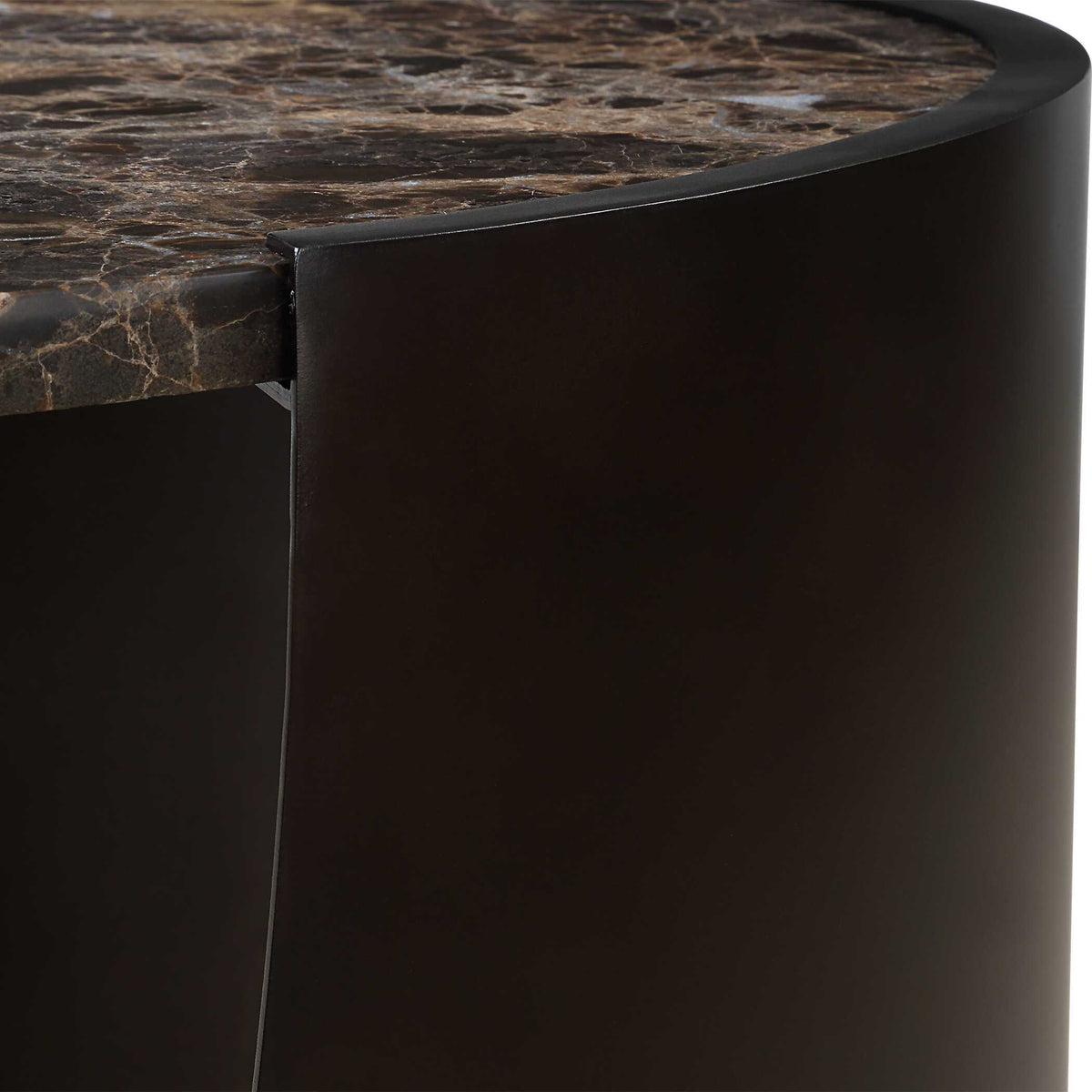 Welling Modern Metal Side Table - Black / Dark Brown by Uttermost - View 9