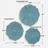 Ocean Gems Wall Decor (Set of 3) - Light Blue by Uttermost - View 7