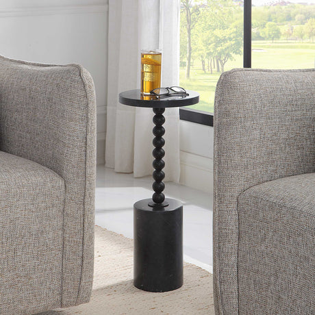 Bead Drink Table - Black by Uttermost - View 2