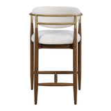 Moxie Counter Stool Walnut / White - Light Brown / White by Uttermost - View 6