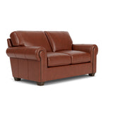 Carson Leather Loveseat, Nailhead Trim | Flexsteel