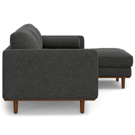 Morrison - Right Sectional Sofa - Charcoal Grey - sold by Home Elegance USA