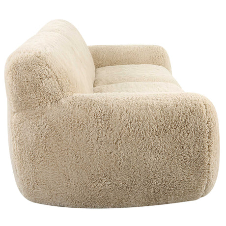 Abide Rounded Sheepskin Sofa - Beige by Uttermost - View 5