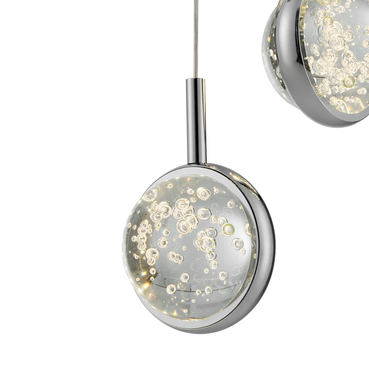 Bubbling Glow Round Chandelier // Chrome  | Finesse - Home Elegance USA