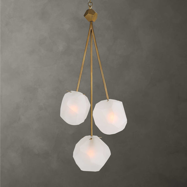 Geodesic 3 Light Pendant - White by Uttermost - View 1