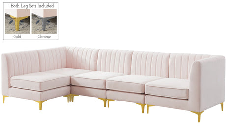 Alina - Modular Sectional 5 Piece - Pink - Fabric - 604Pink - Sec5B - Home Elegance USA - 4